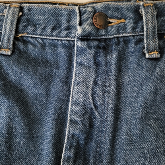 Vintage Rustler Regular Fit, Straight Leg, 100% Cotton Denim Jeans - Picture 4 of 5